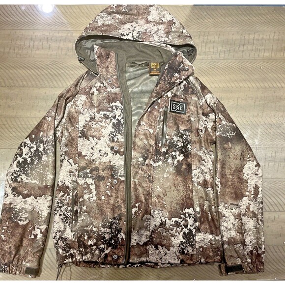 SHE Outdoor rain Jacket Coat Camo TrueTimber Strata Womens Medium hooded Perform - Picture 1 of 11